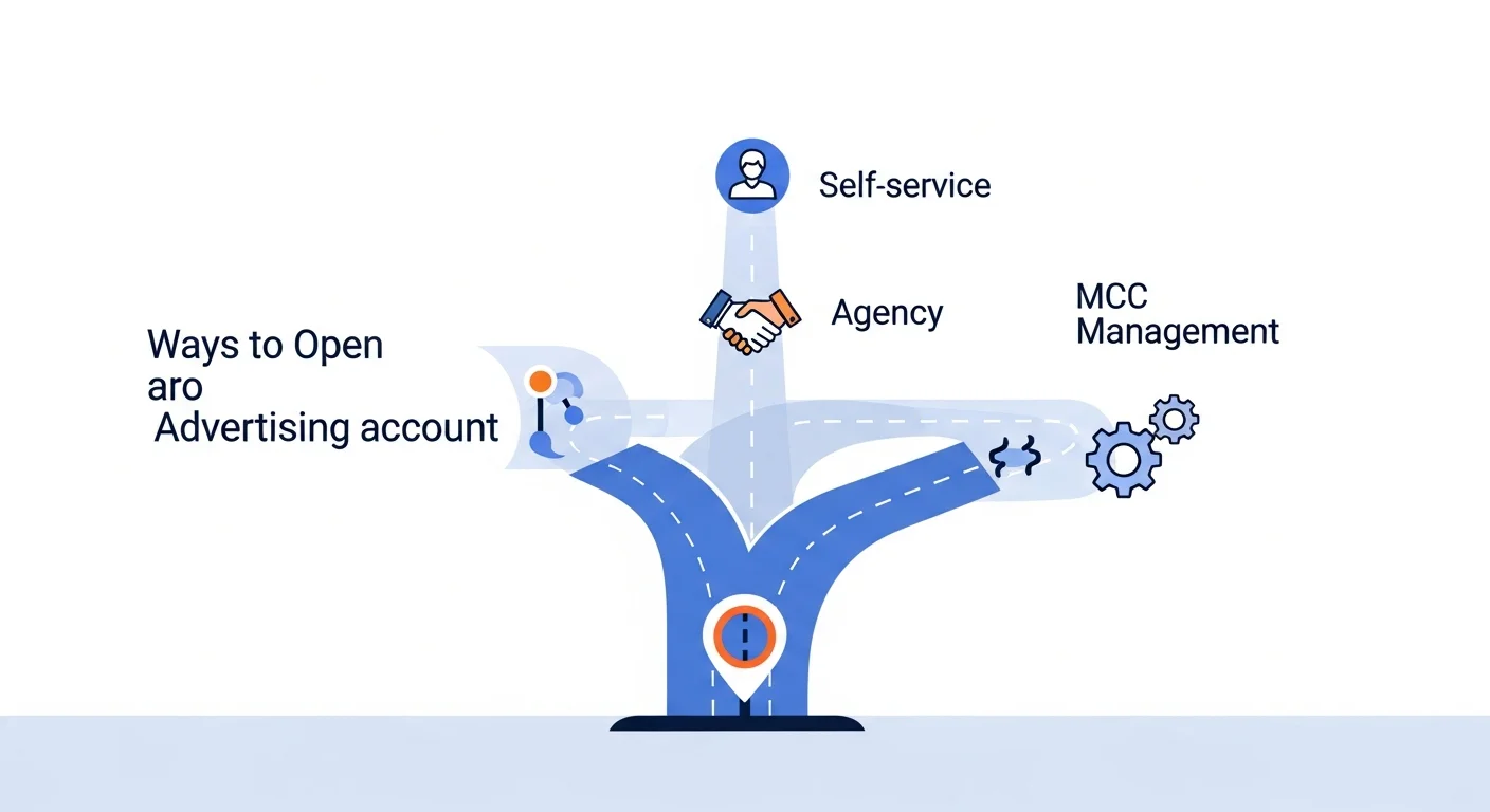 谷歌广告开户三条路径对比：自助开户vs代理商vs MCC