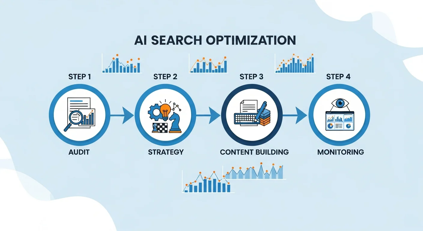 AI搜索优化四步实操路线图
