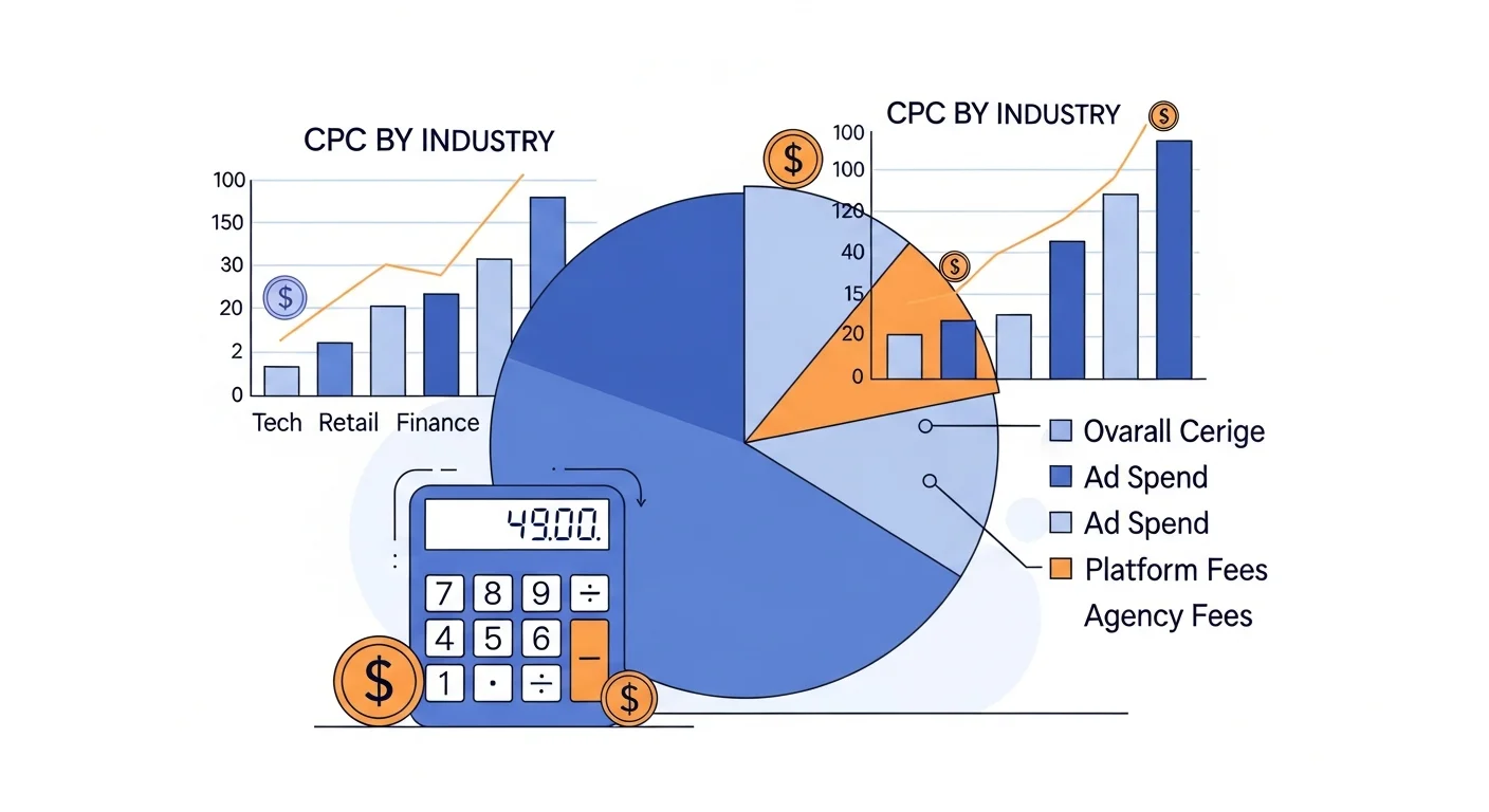 谷歌广告开户费用构成与各行业CPC参考数据